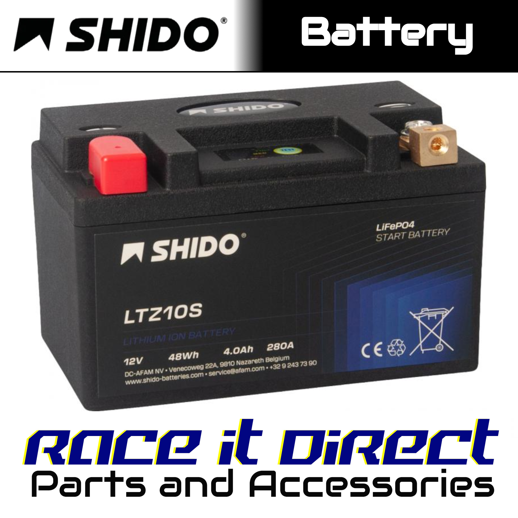Battery for APRILIA Tuareg 660 2021-2024 SHIDO