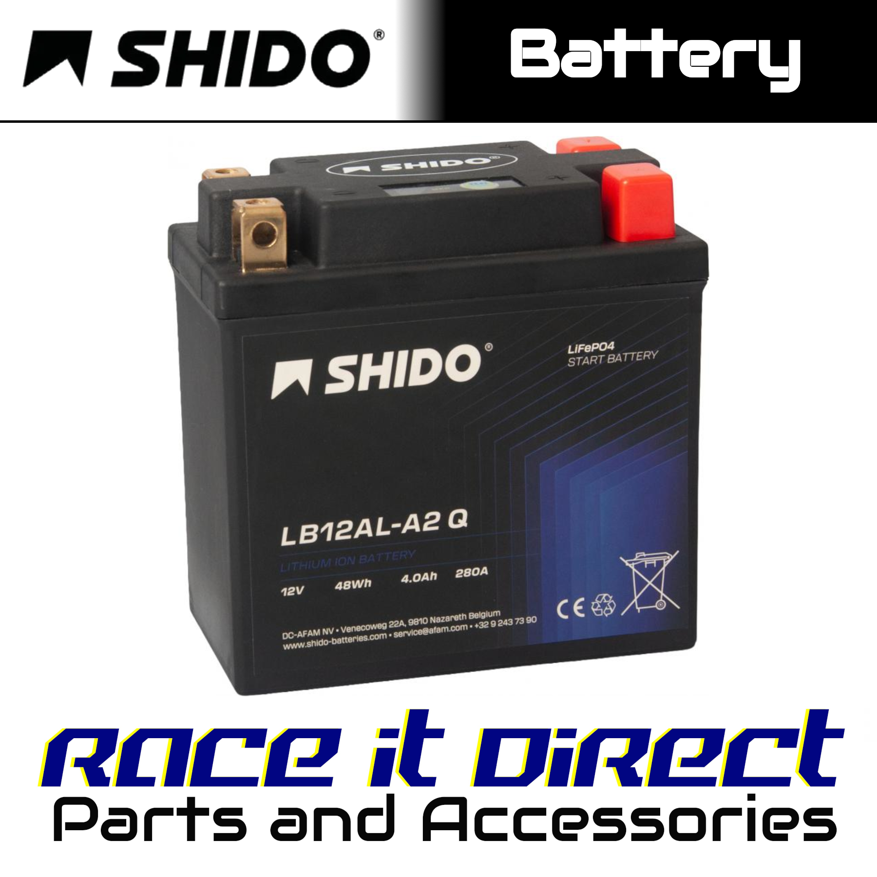 Battery for HONDA CB 650 C Custom 1980-1981 SHIDO