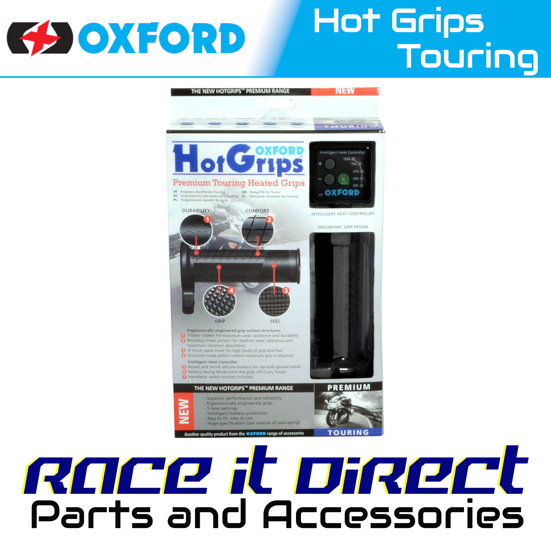 Oxford Hot Grips For Kawasaki ZZR 1400 2006-2018 Premium