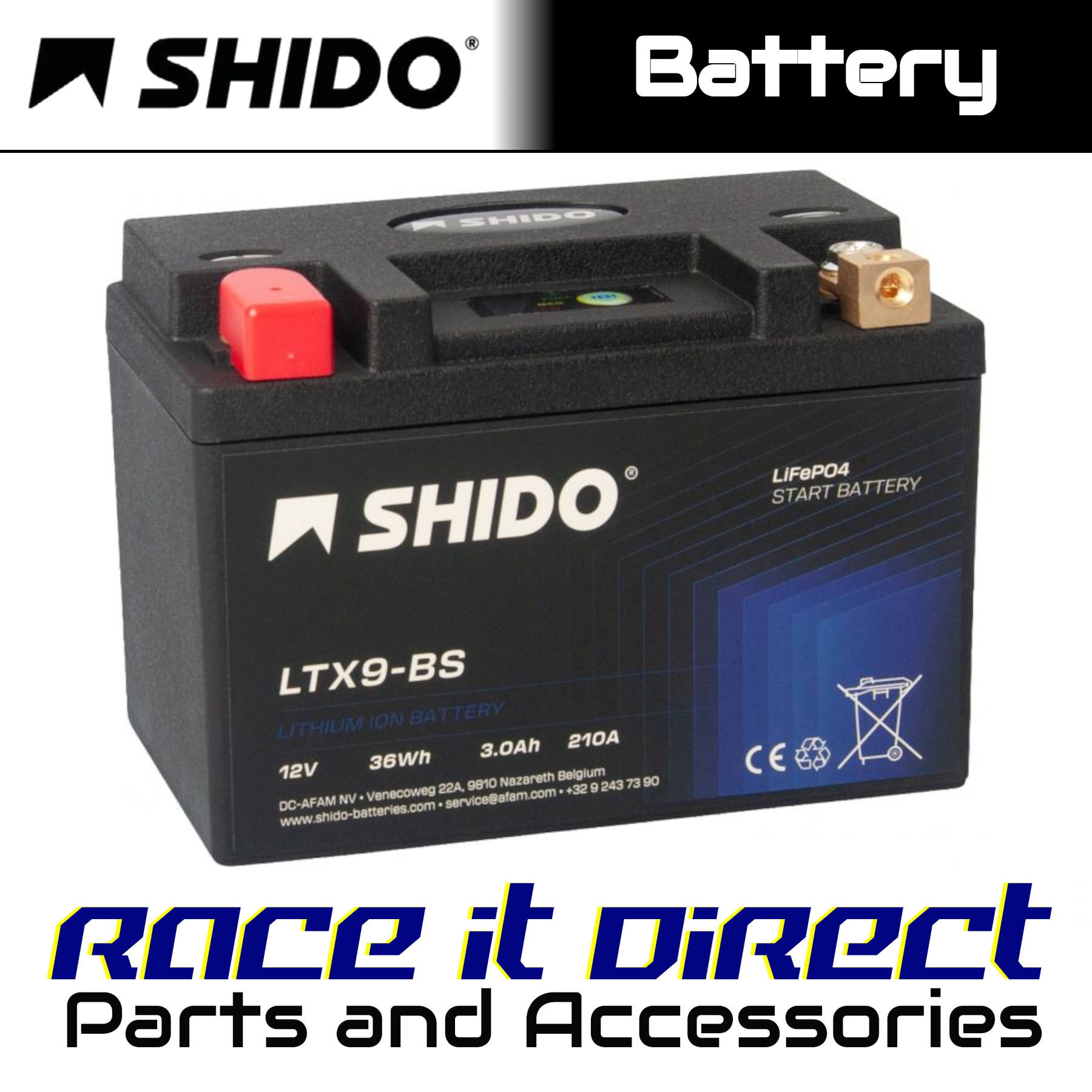 Battery for SUZUKI RF 600 R 1993-1997 SHIDO