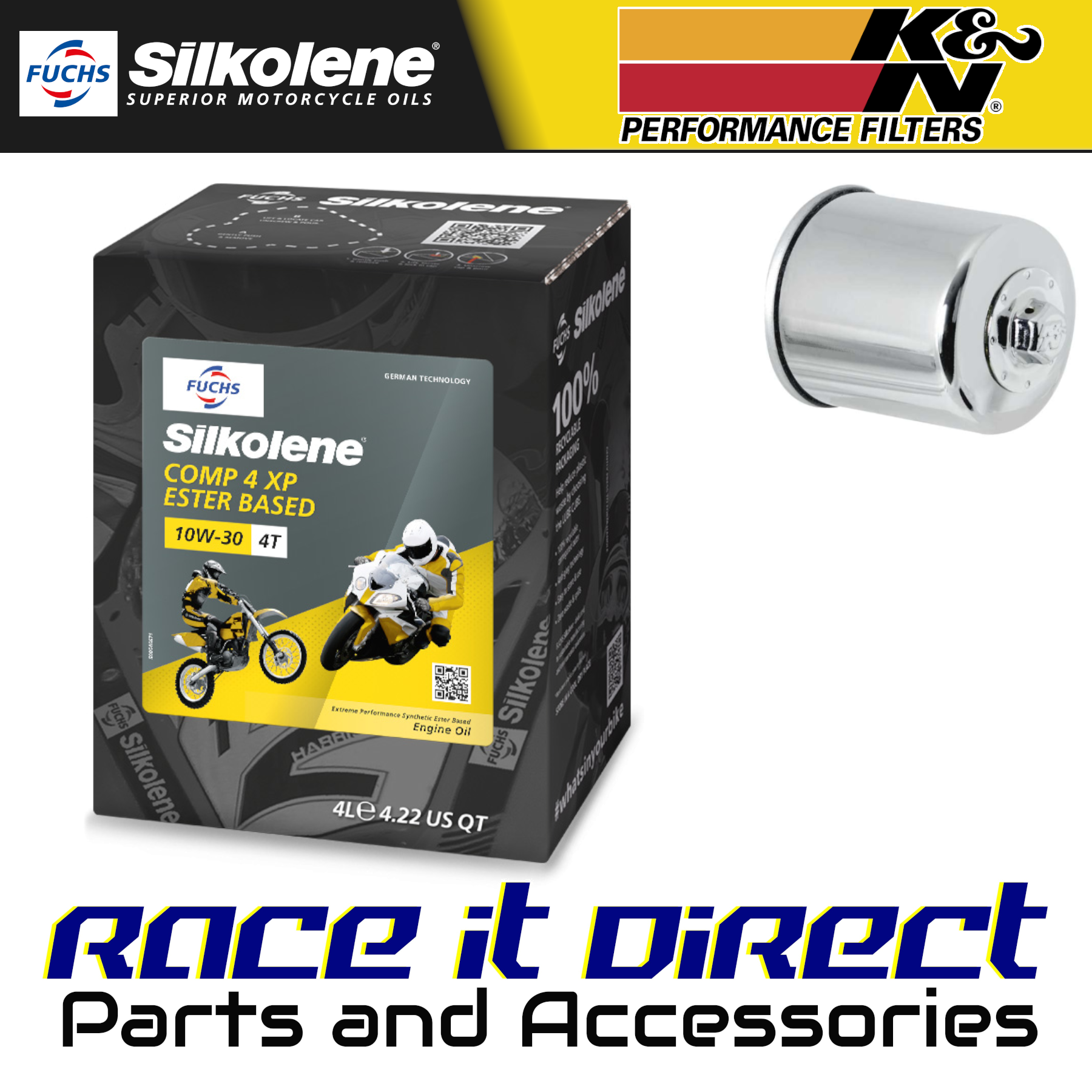 n Oil & Filter Kit for Kawasaki ZX-10R Ninja 2019-2023 Chrome