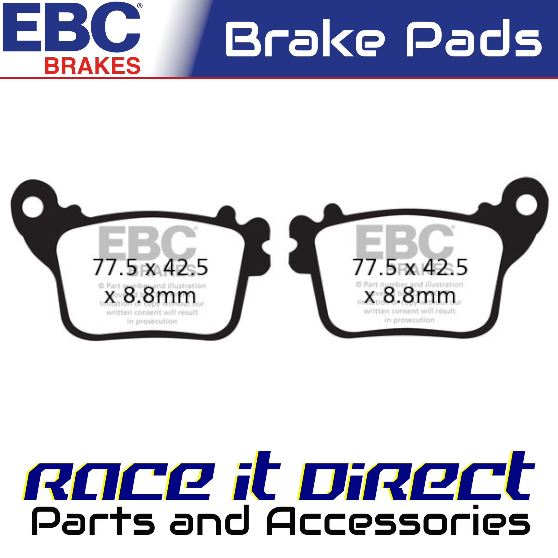 ん Brake Pads for KAWASAKI ZX 10 RR NINJA ABS 2017-2019 Rear Semi