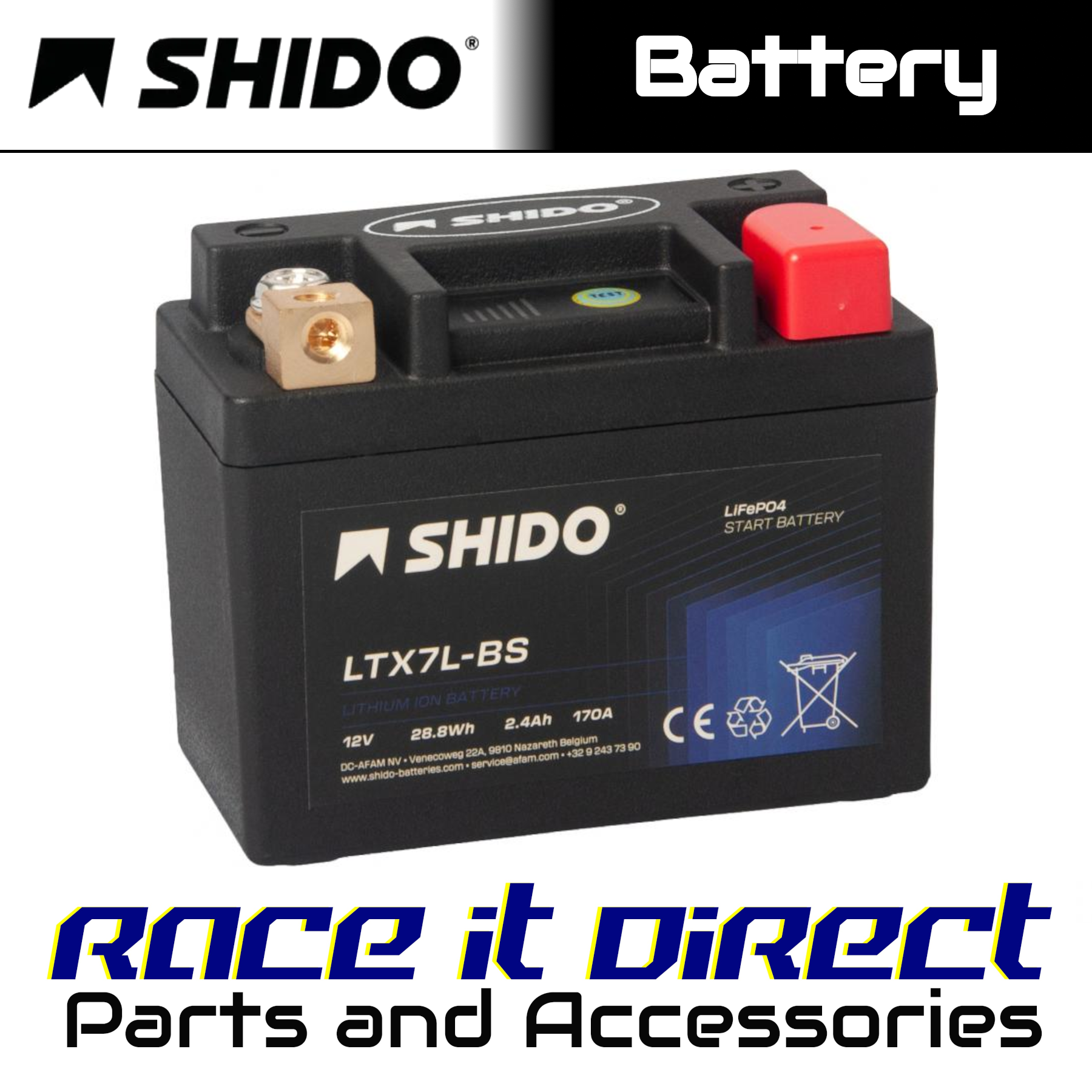 Battery for HONDA CBF 600 N 2004-2007 SHIDO