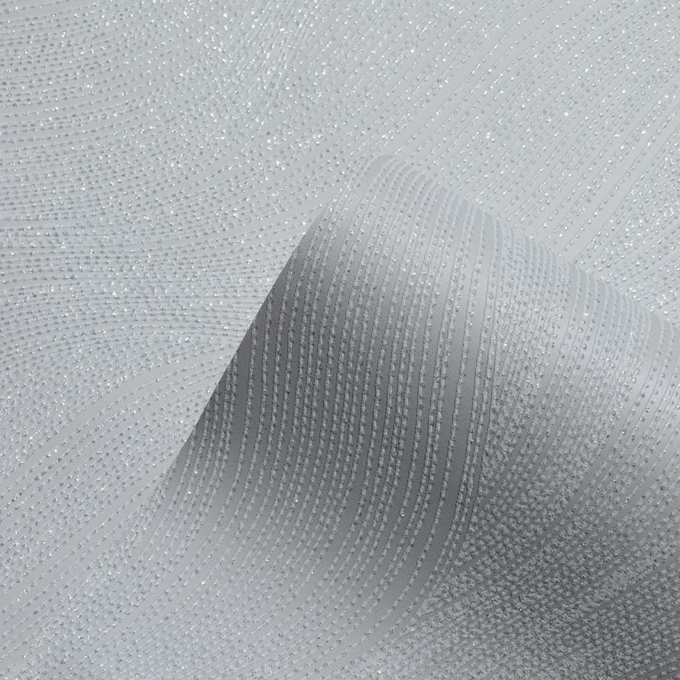Papier Peint Ondulé Géométrique Muriva – Effet Paillettes, Vinyle 3D