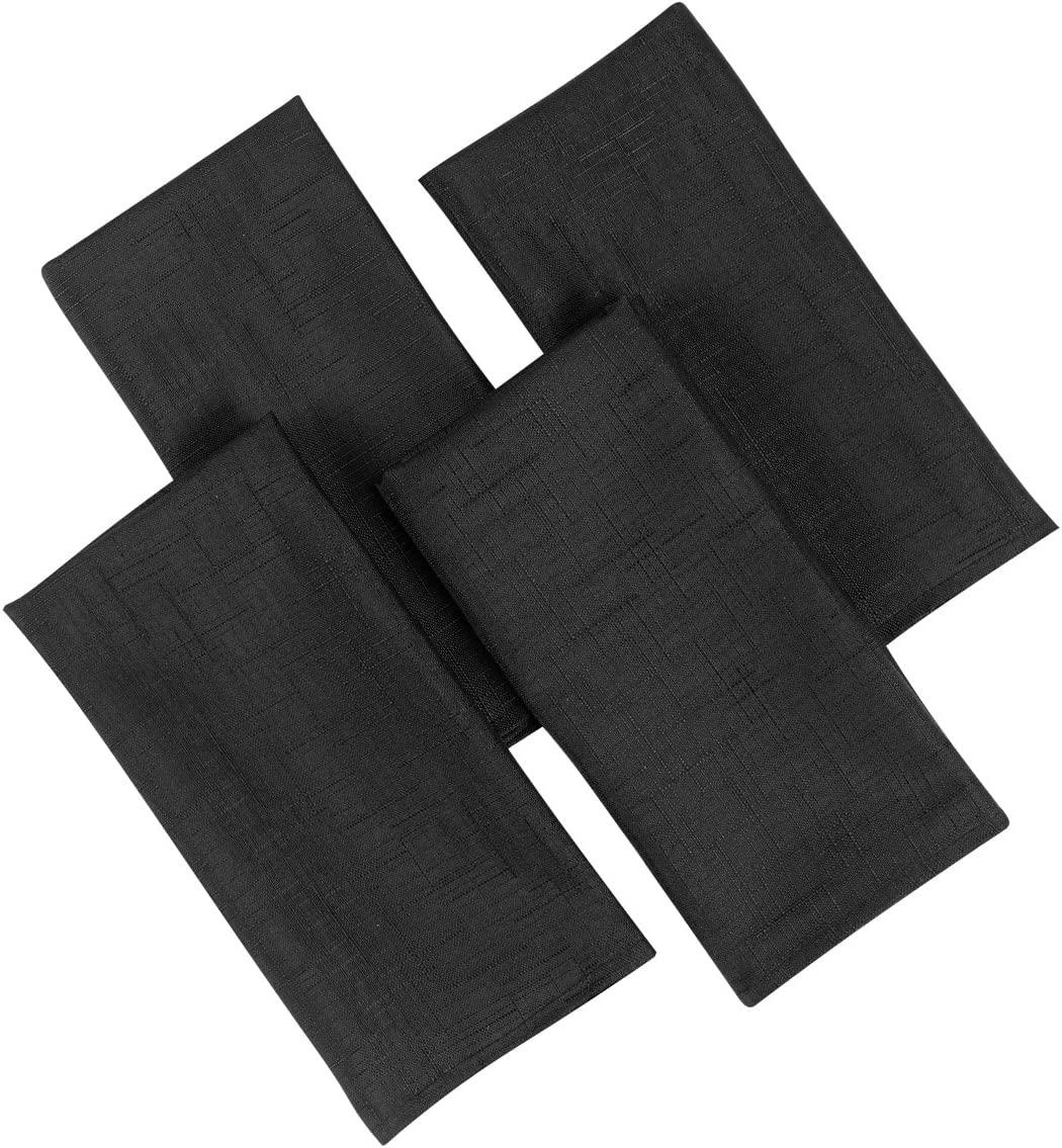 QUARKZMAN 50Pcs Serviettes De Table En Satin Rouge Rose Polyester Carré Lumineux Serviette De Table En Tissu Serviette De Table Pour Événement Décoration De Table De Fête, 17×17 Pouces