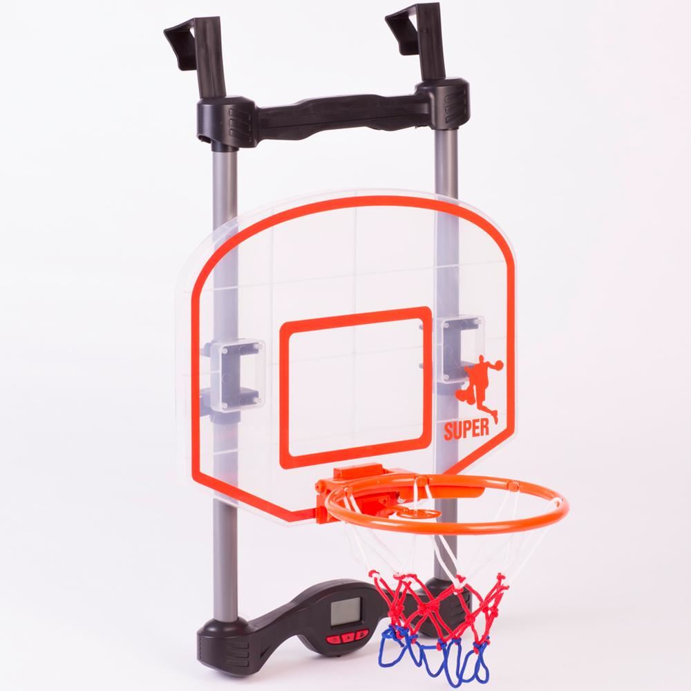 CHILDRENS ELECTRONIC OVER THE DOOR HANGING BASKETBALL NET TOY HOOP BALL