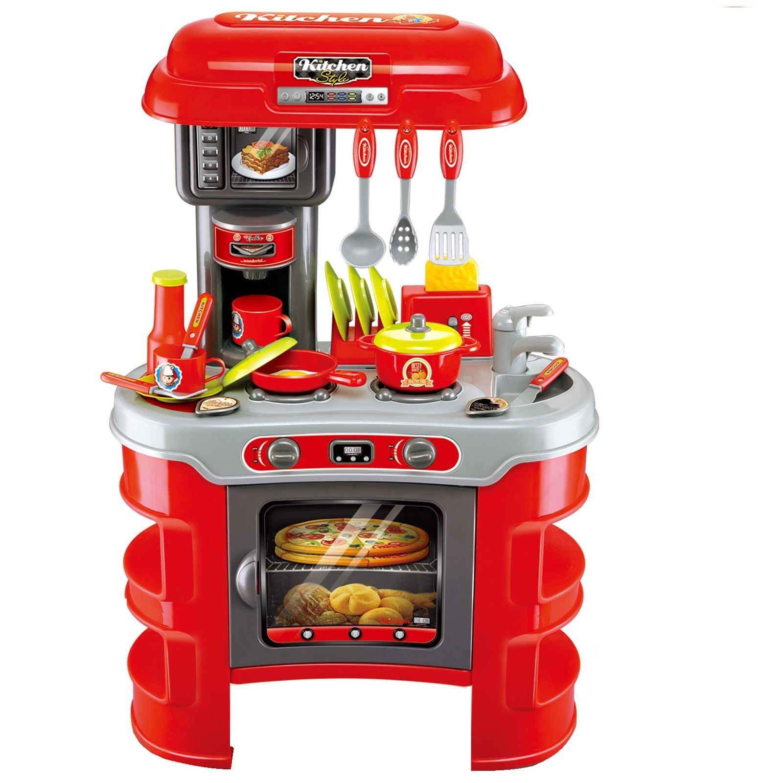 Rexco Large Childrens Kids Kitchen Cooking Role Play Pretend Toy Cooker