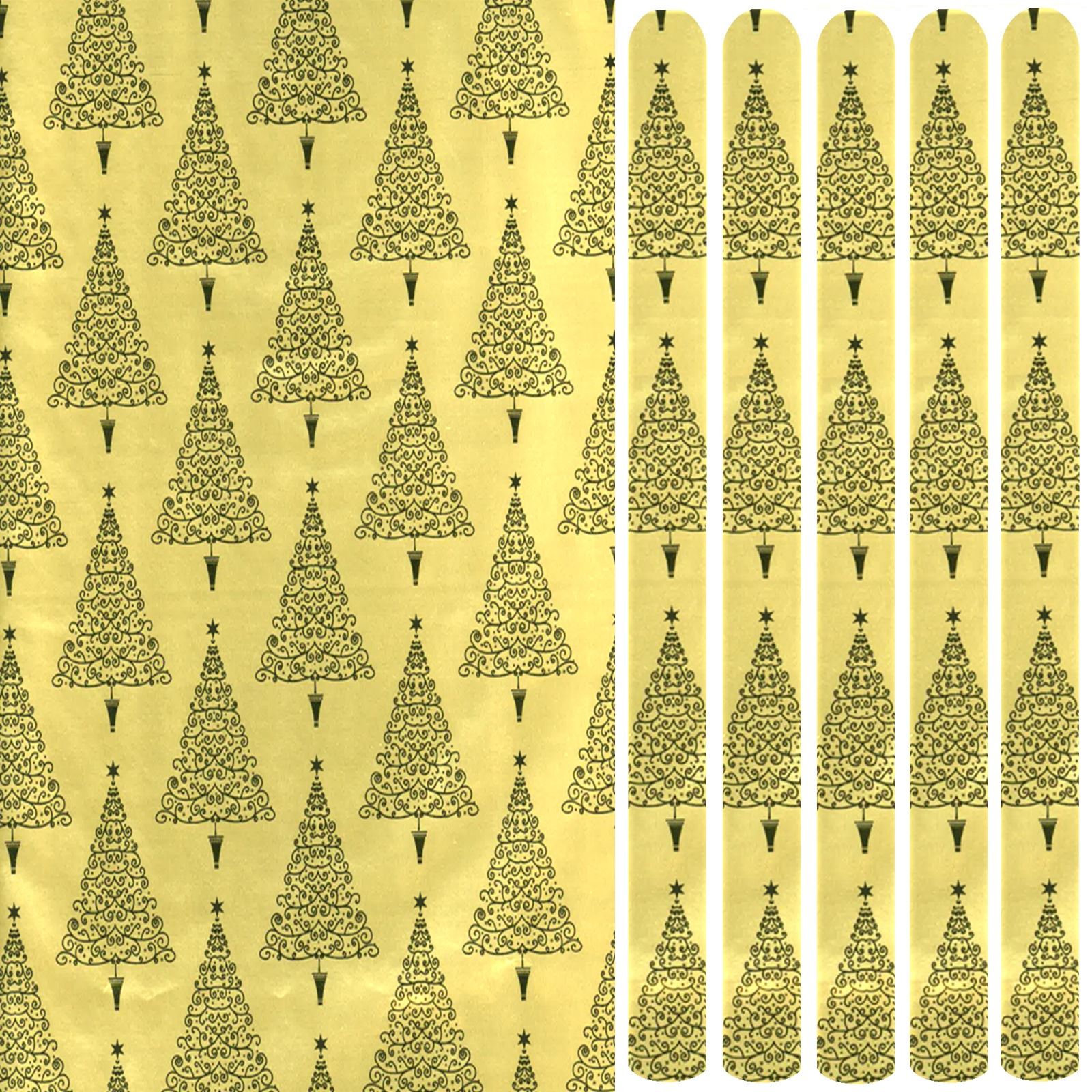 5 x Shiny Metallic Christmas Birthday Present Wrapping Foil Paper Gift