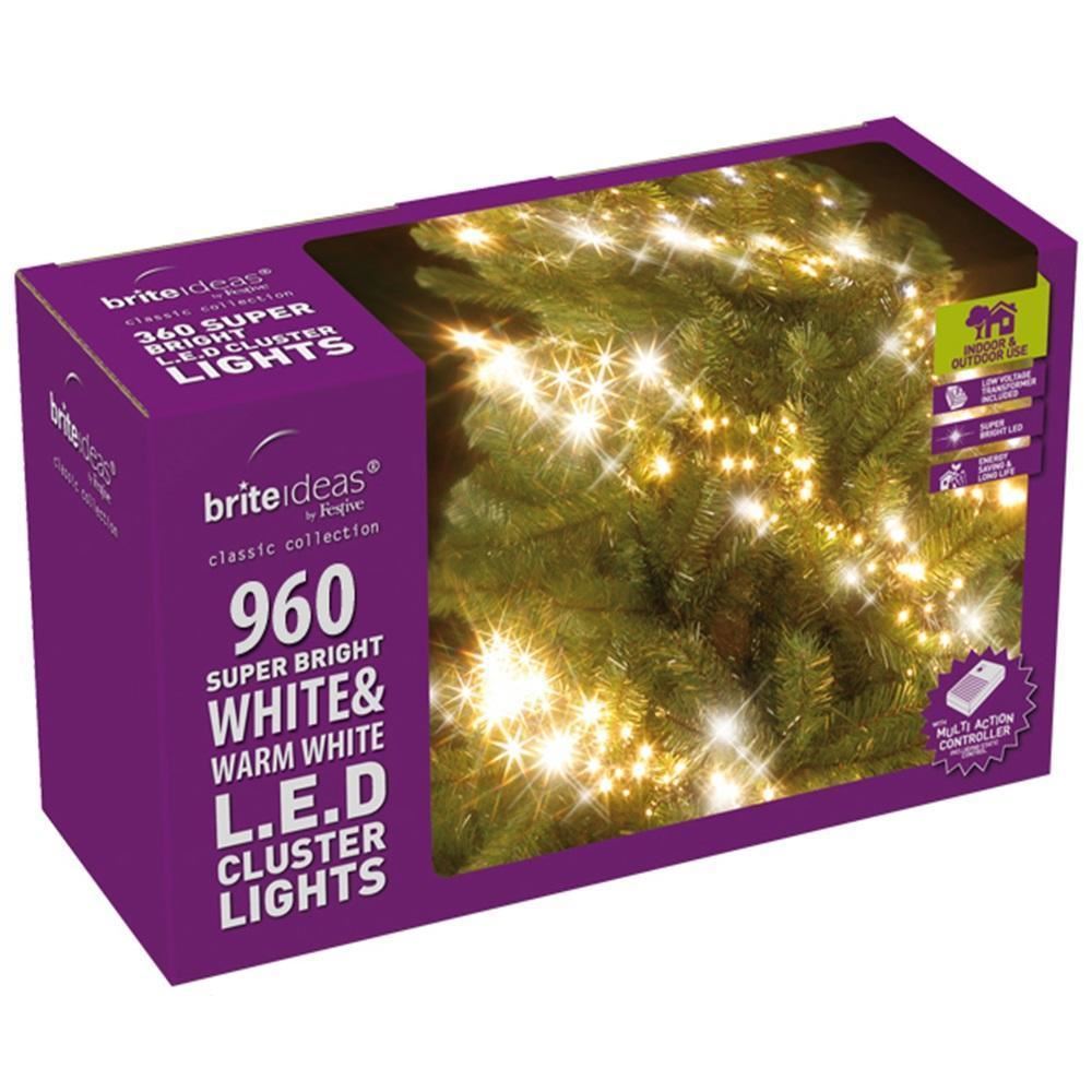 FESTIVE SUPER BRIGHT LED CLUSTER LIGHTS CHRISTMAS TREE LAMP XMAS