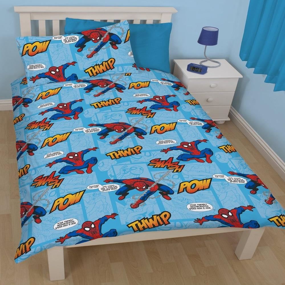 CARTOON CHARACTER SINGLE DUVET SET QUILT COVER KIDS CHILDRENS