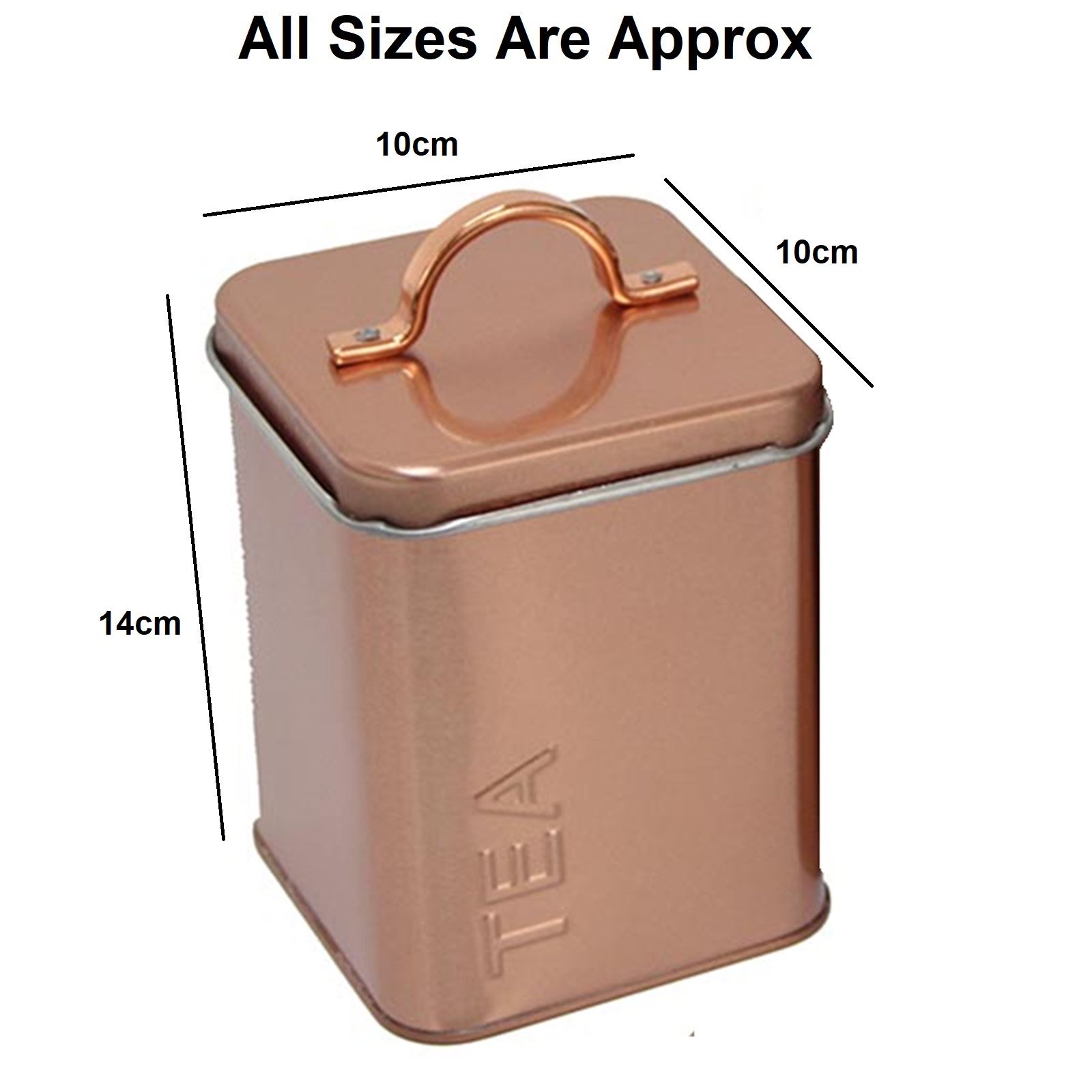 4pc Bread Bin Thé Café Sucre Pots Set Noir En Acier Inoxydable Boîtes cuisine