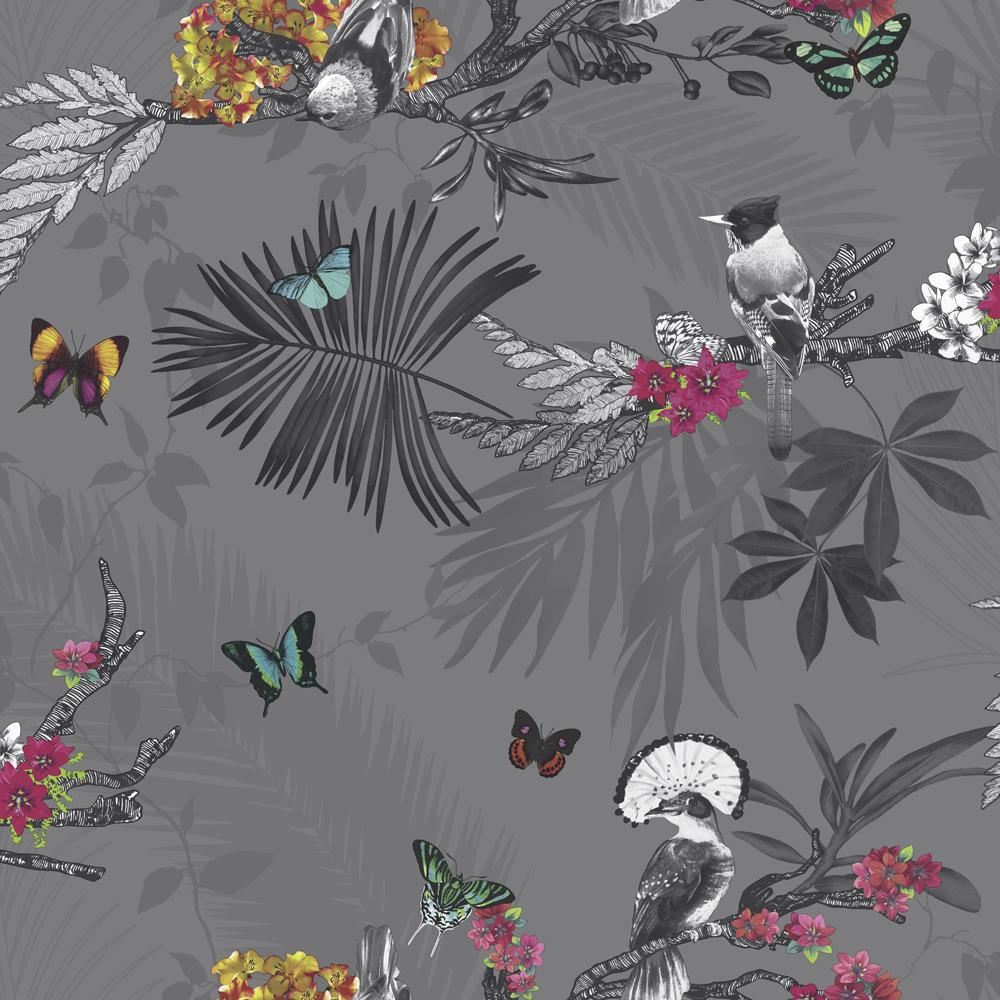 BEAUTIFUL MYSTICAL FOREST WALLPAPER BY ARTHOUSE IN WHITE 664802 OR TEAL 664801