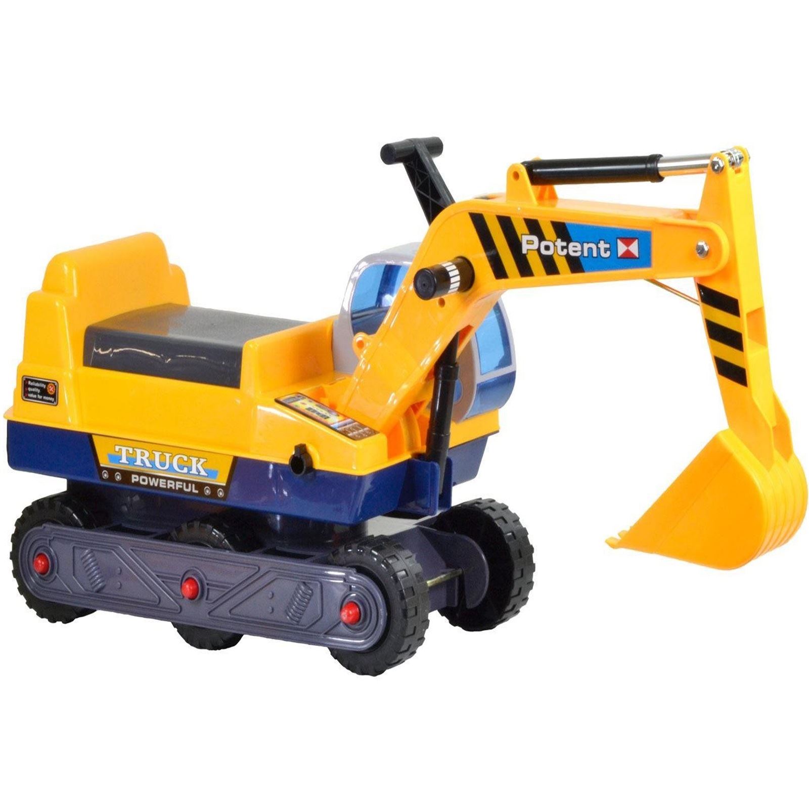 Rexco Childrens Kids Ride on Yellow Excavator Digger Push Along Toy Car Tractor 5057102006176 eBay