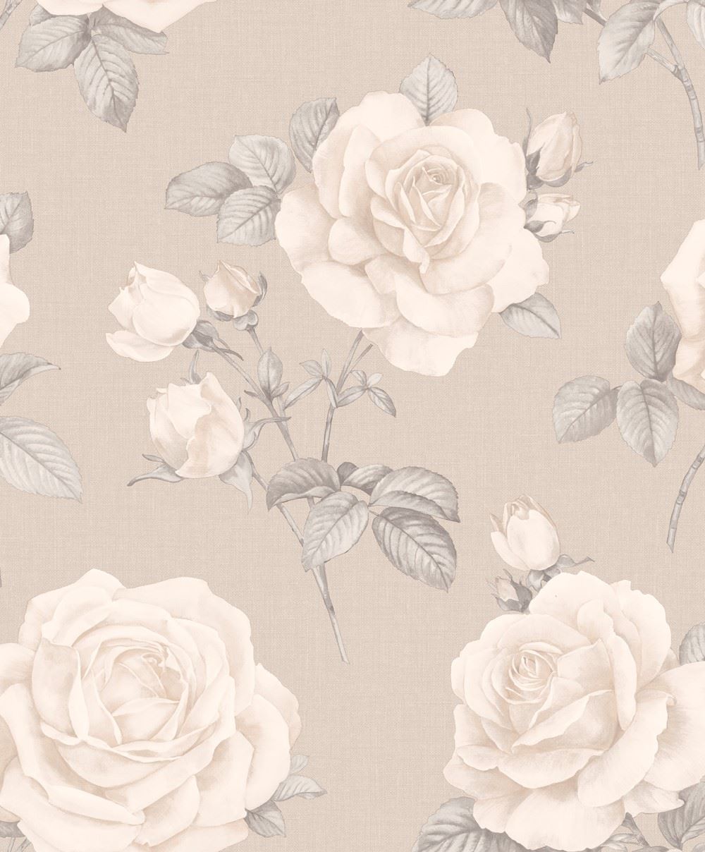 Belgravia Décor Rosa Floral Rose Leaf Pattern Smooth Wallpaper 9766