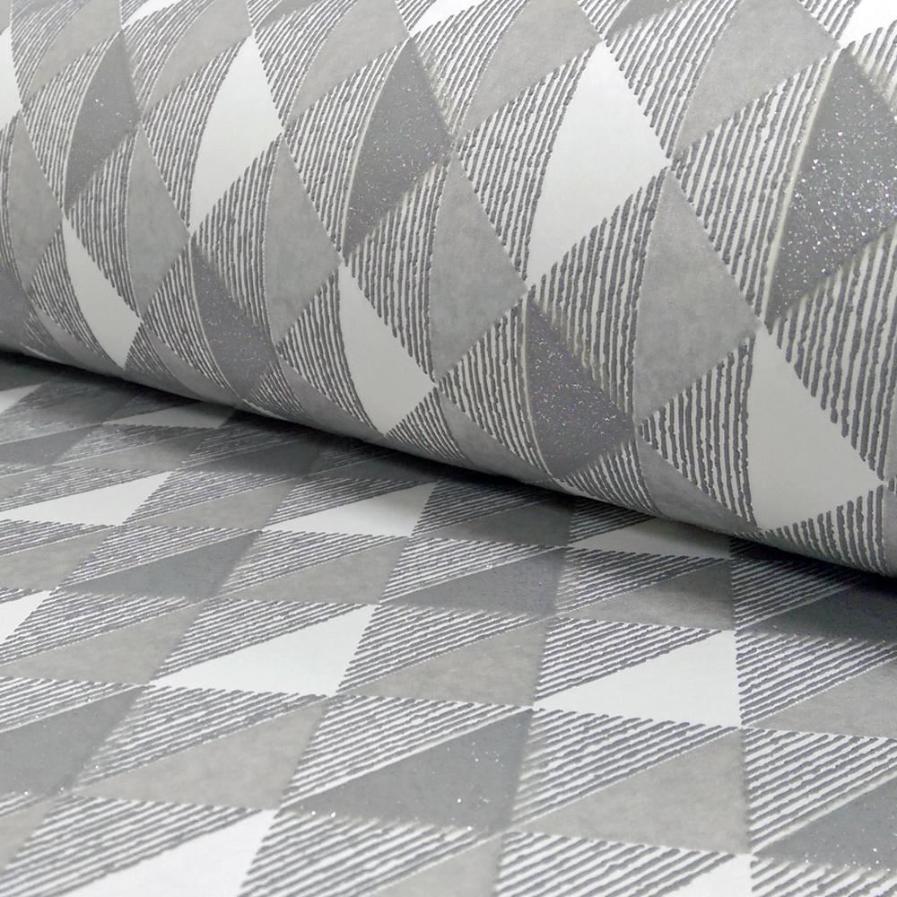 NEW RASCH HARLEQUIN TRIANGLE STRIPE PATTERN KITCHEN BATHROOM VINYL WALLPAPER  eBay