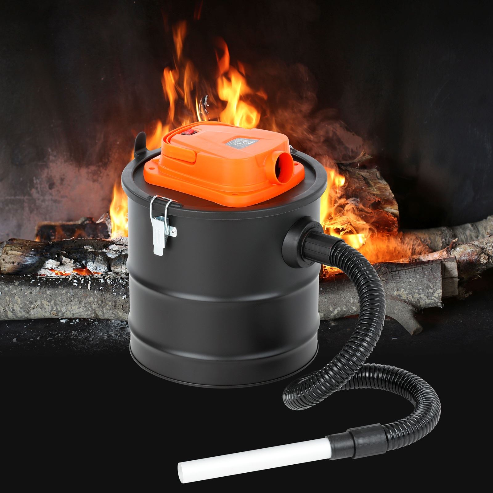 Ash Vac 18L Dust Vacuum Cleaner Hose Fireplace Bbq Chimney
