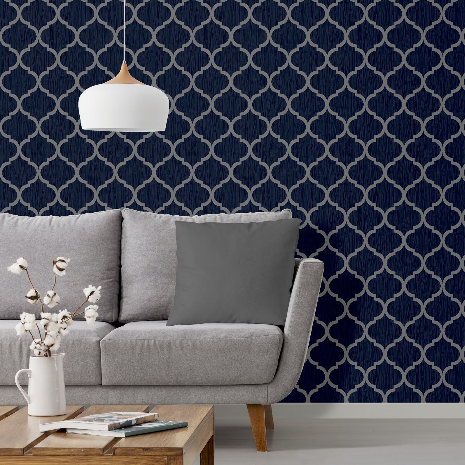 Debona Crystal Trellis Geometric Design Geo Glitter Sparkle Metallic