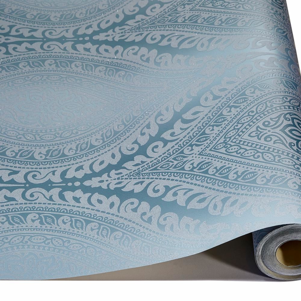 Grandeco Kismet Damask Pattern Wallpaper Metallic Glitter Motif Art Deco Roll - Picture 8 of 9