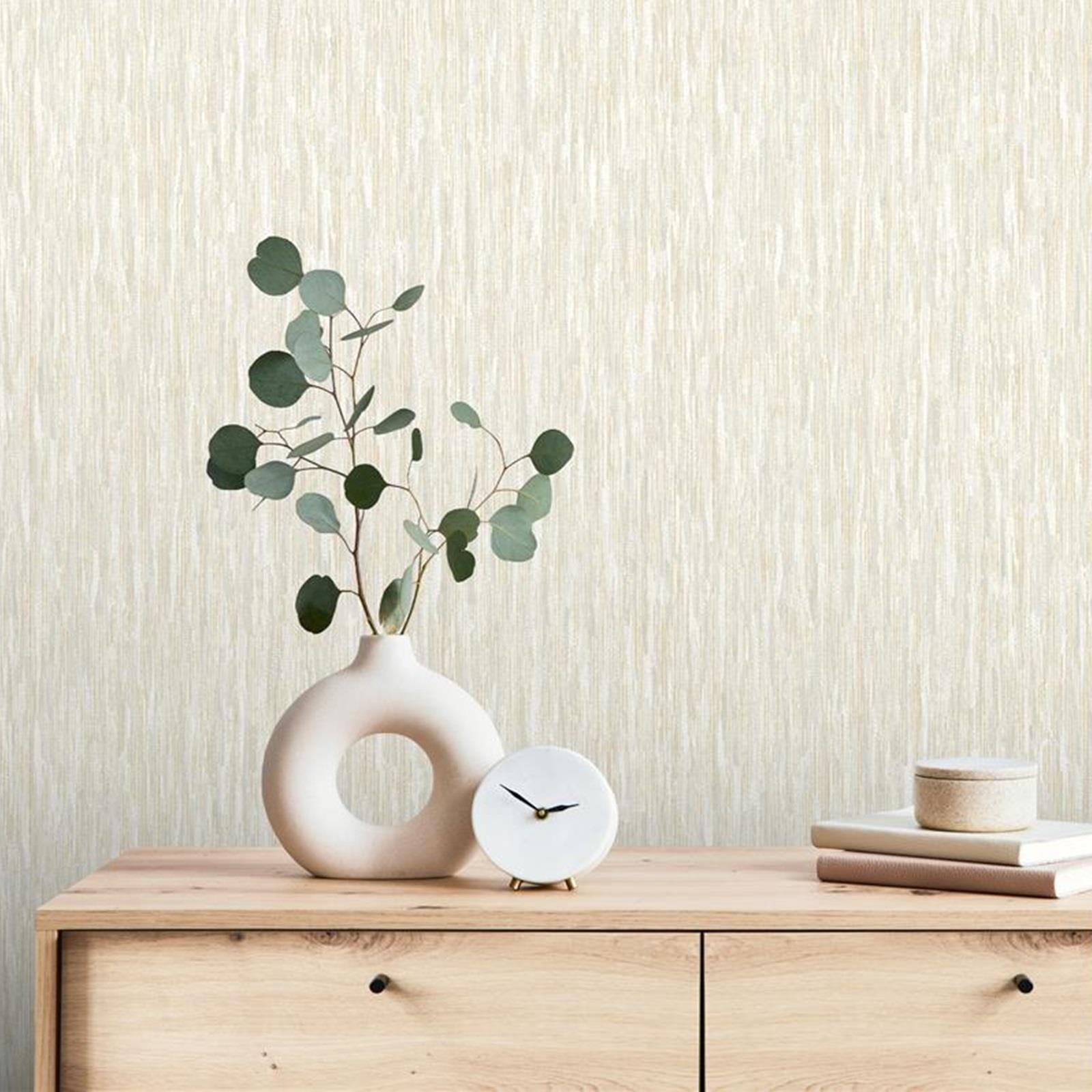Rasch Plain Stripe Wallpaper Elegant Homes Rosalie Smooth Texture Effect Modern - Picture 7 of 10