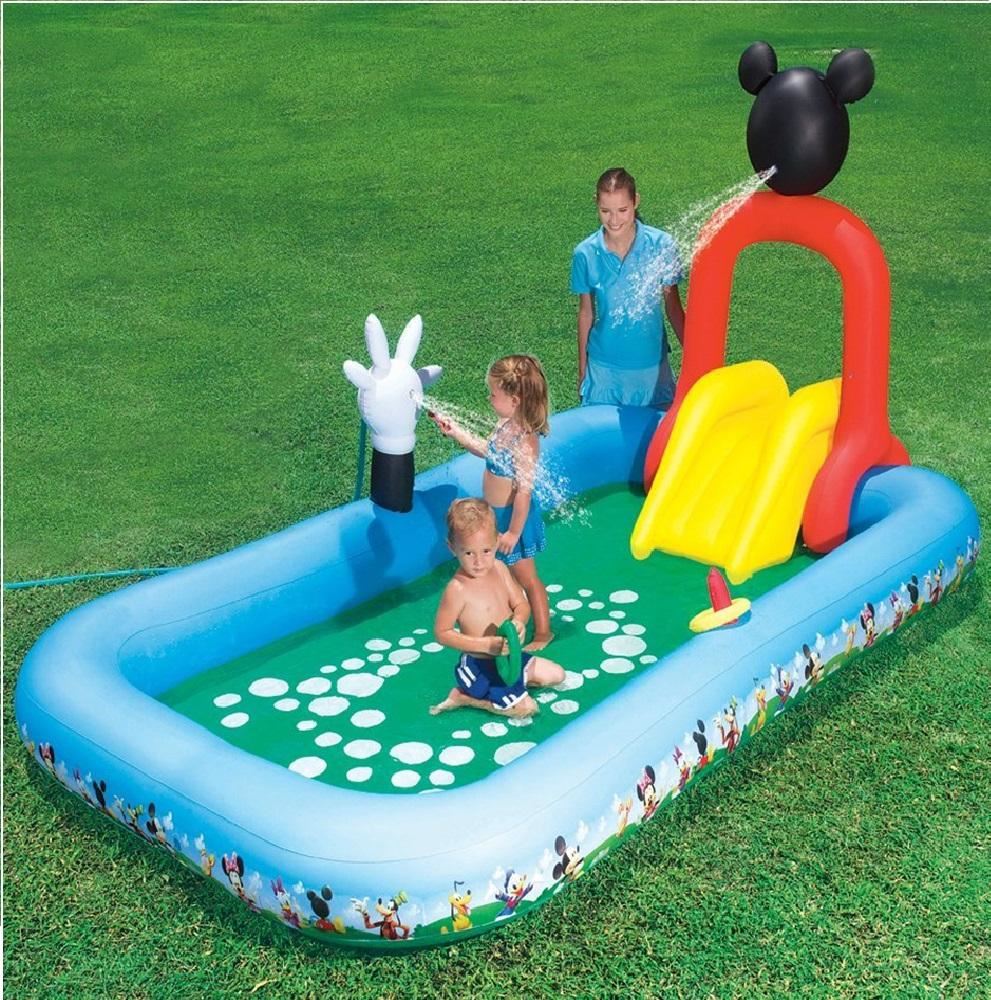 DISNEY MICKEY MOUSE INFLATABLE SPLASH PLAY PADDLING POOL TOY WATER