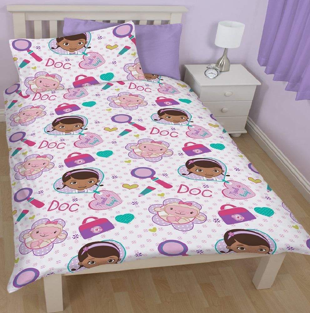 CARTOON CHARACTER SINGLE DUVET SET QUILT COVER KIDS CHILDRENS