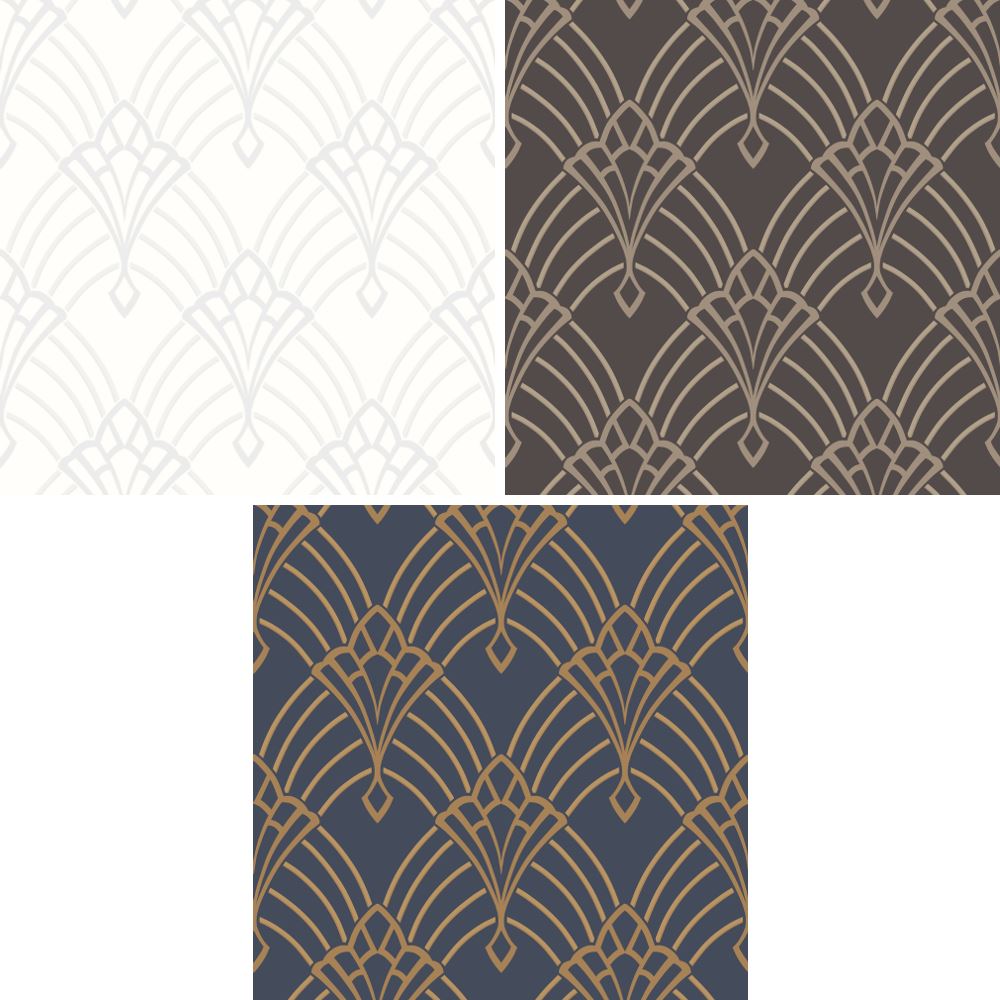 Rasch Art Deco Pattern Wallpaper Retro Arch Embossed Metallic Glitter 305319 Rasch Art Deco Pattern Wallpaper Retro Arch Embossed Metallic Glitter 305319