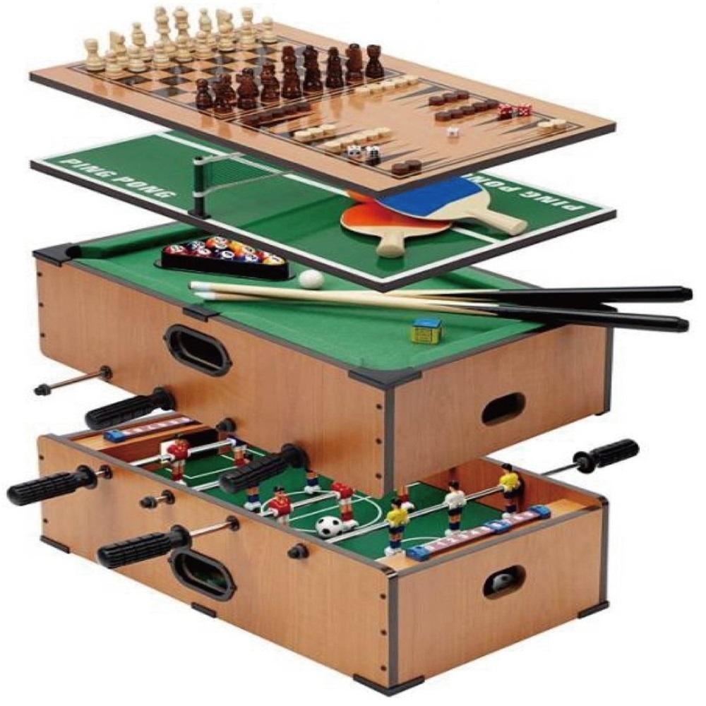 WOODEN MINI TABLE TOP GAME SET KIDS DESKTOP ARCADE PLAY TOY FAMILY FUN