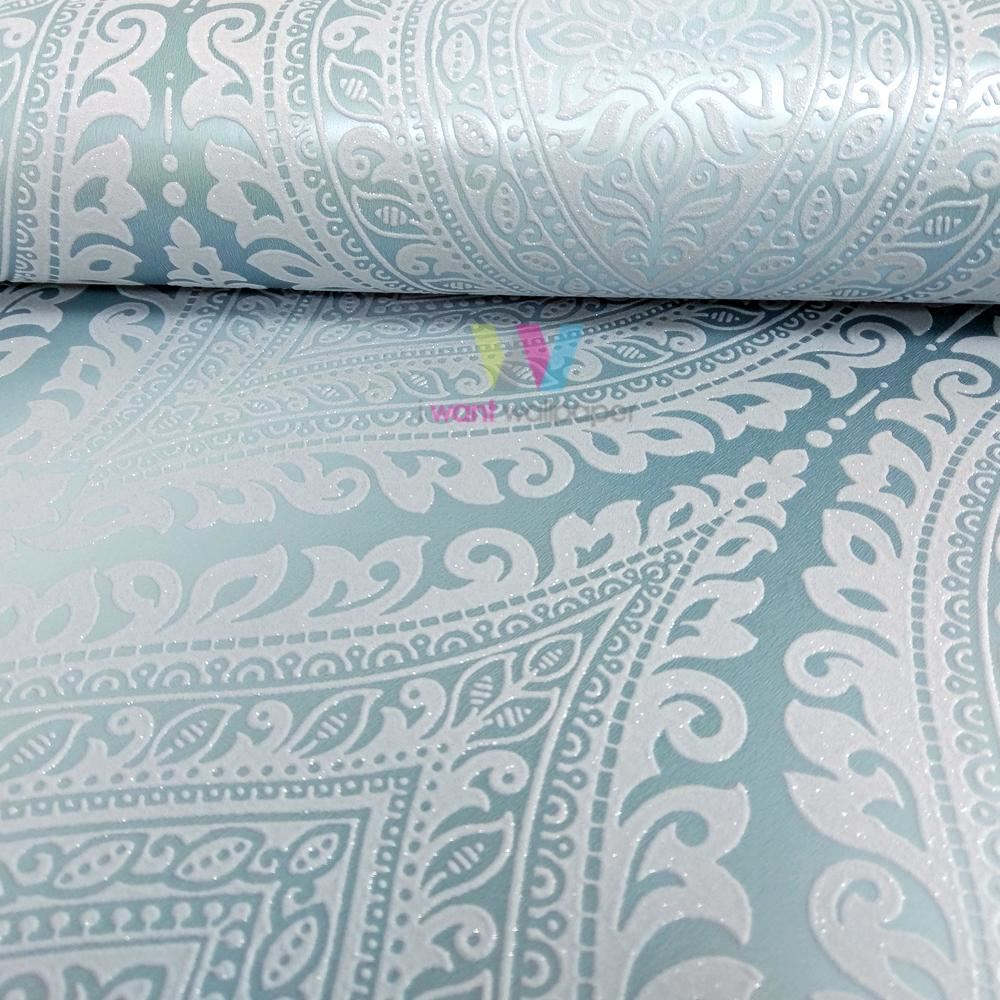 Grandeco Kismet Damask Pattern Wallpaper Metallic Glitter Motif Art Deco Roll - Picture 9 of 9