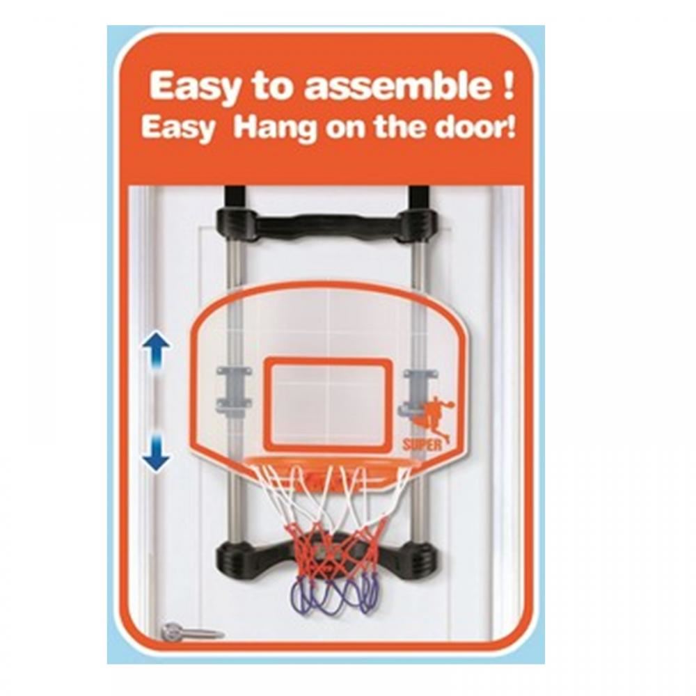 CHILDRENS ELECTRONIC OVER THE DOOR HANGING BASKETBALL NET TOY HOOP BALL