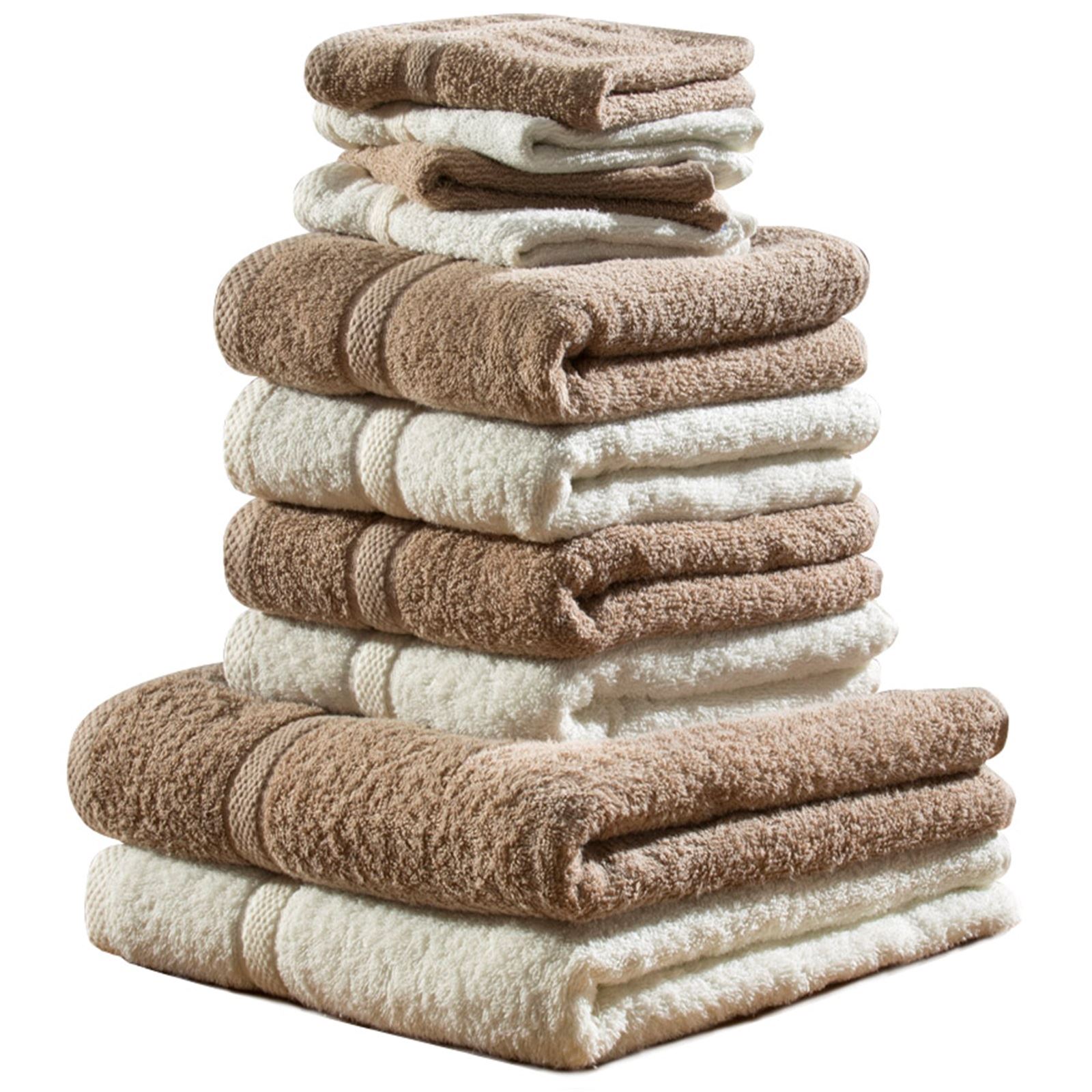 Set Of 10 Luxury Egyptian Cotton Beach Bath Towel Hand Face Cloth Bale