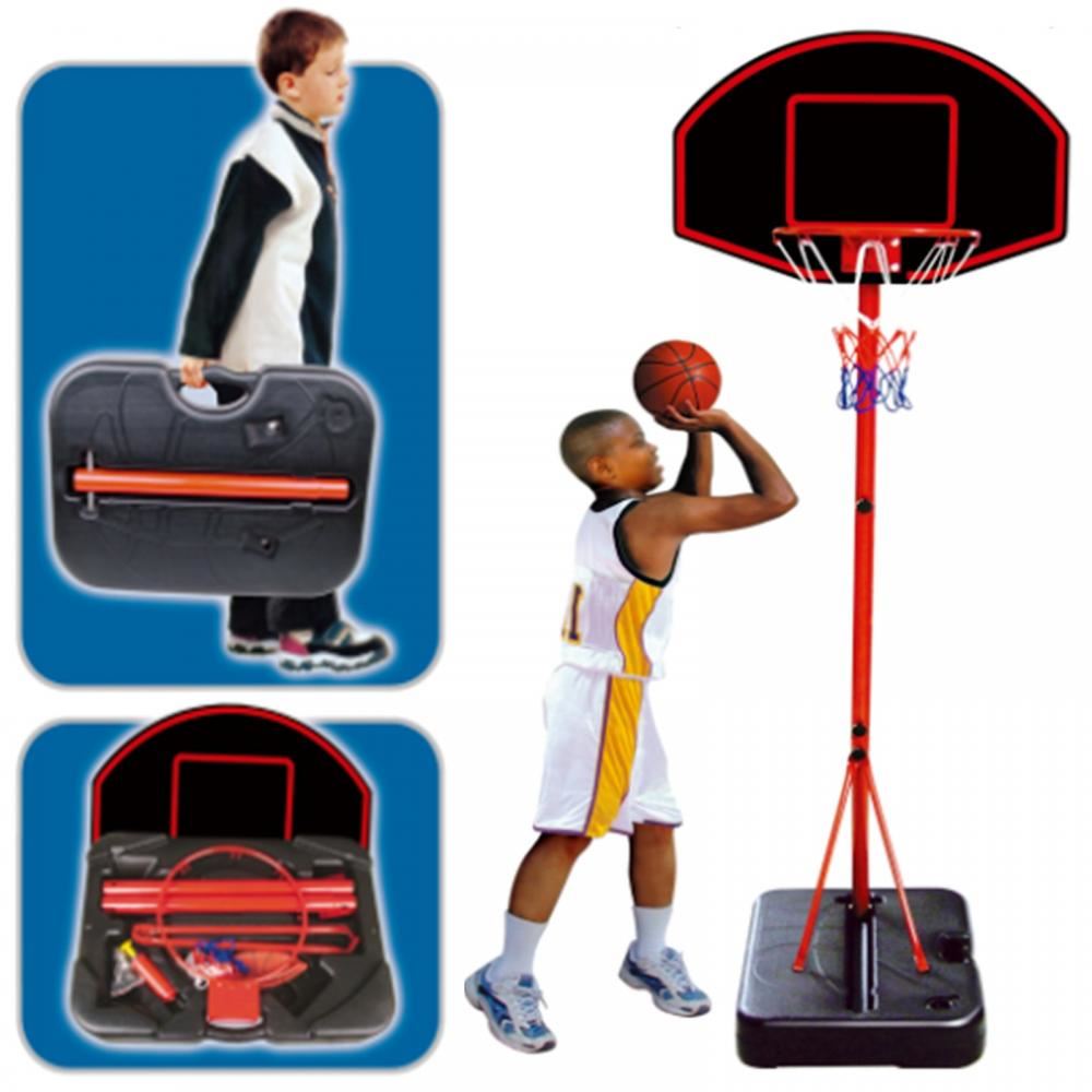 LARGE PORTABLE CHILDRENS FREE STANDING BASKETBALL NET SET HOOP BALL