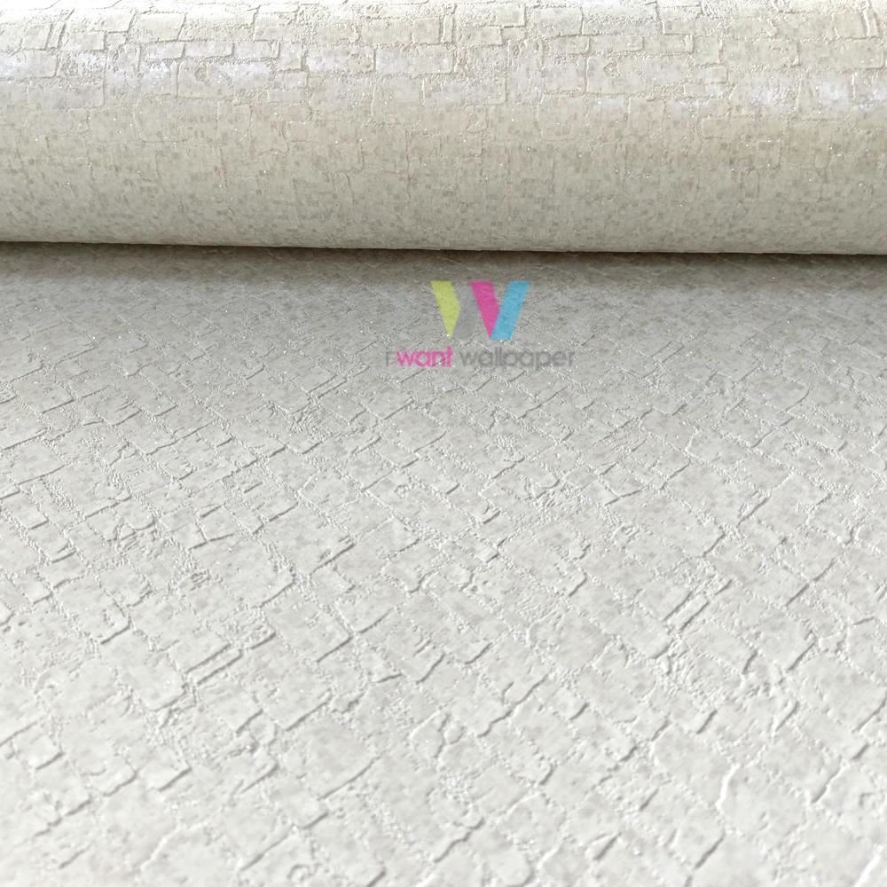 Holden Hadrian Stone Pattern Wallpaper Metallic Faux Brick Glitter