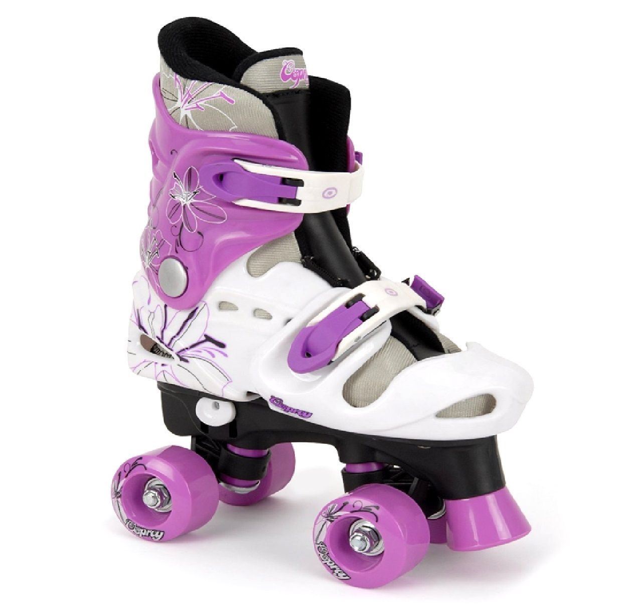 OSPREY GIRLS QUAD SKATES PADDED KIDS ROLLER BOOTS ADJUSTABLE SIZE1012