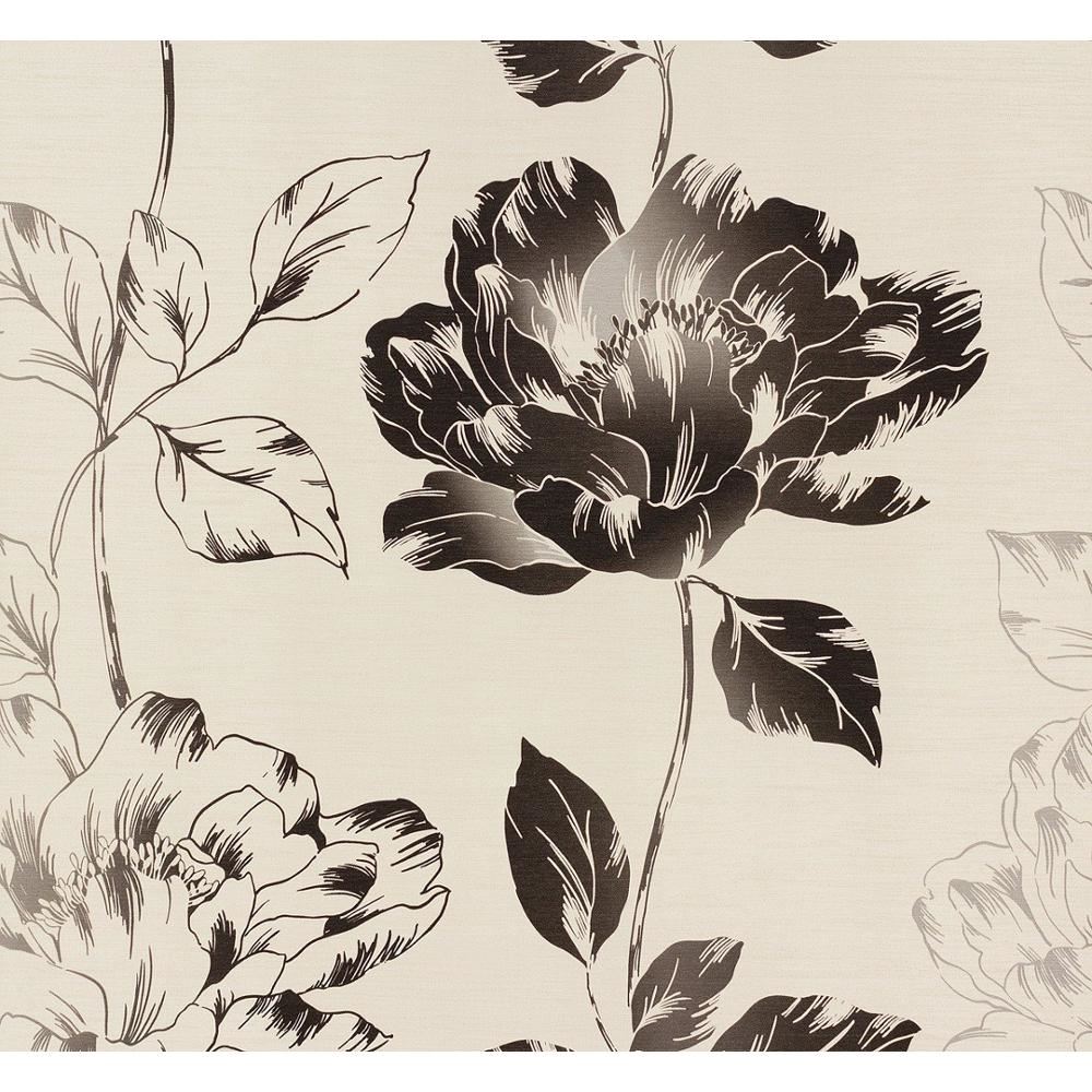 NEW AS CREATION PURE FLORAL PATTERN FLOWER LEAF MOTIF TEXTURED VINYL WALLPAPER