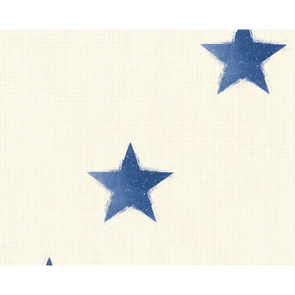 Papier Peint AS Creation Star Pattern - Texture Effet Toile, Gris, 10,05 X 0,53 M - Neuf