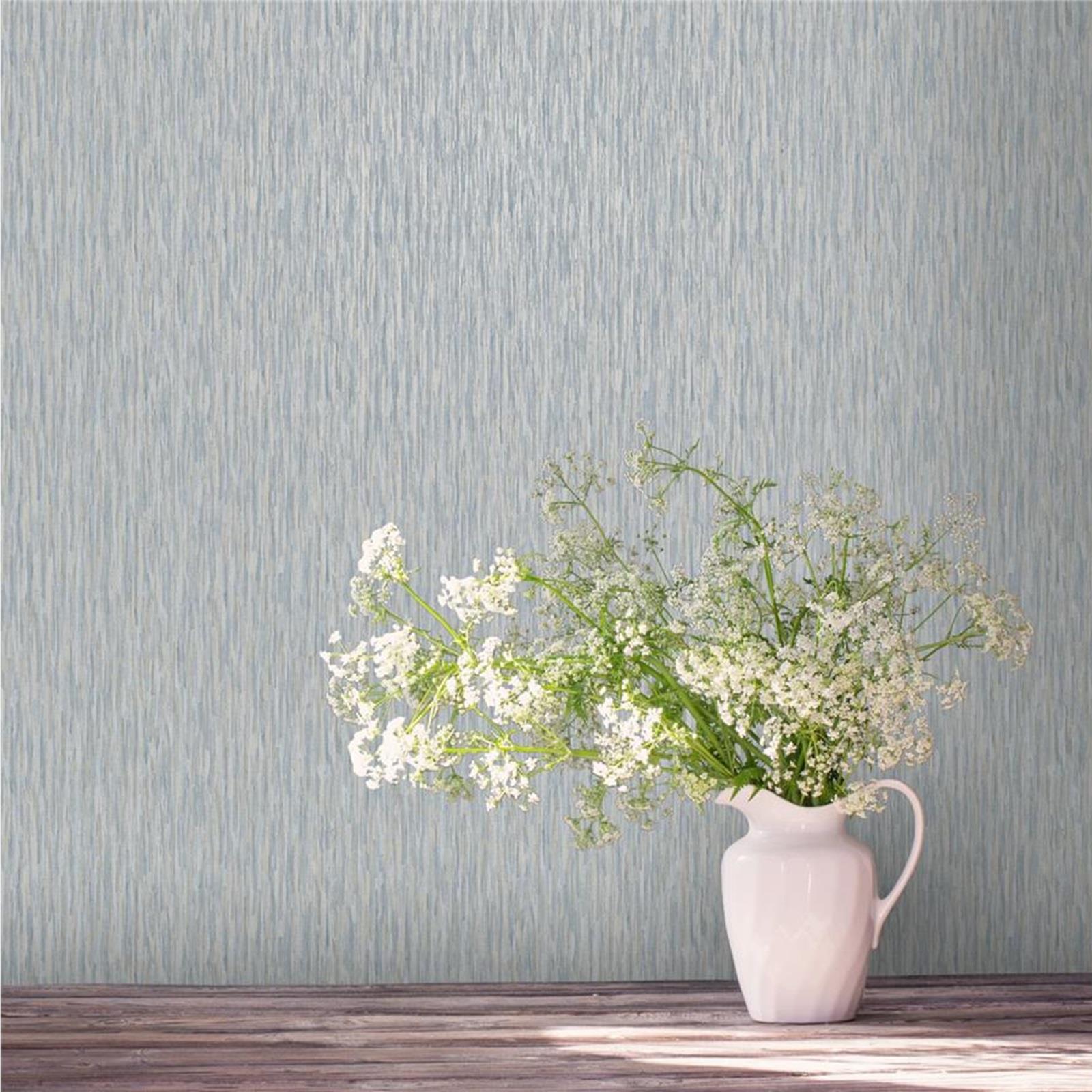 Rasch Plain Stripe Wallpaper Elegant Homes Rosalie Smooth Texture Effect Modern - Picture 4 of 10