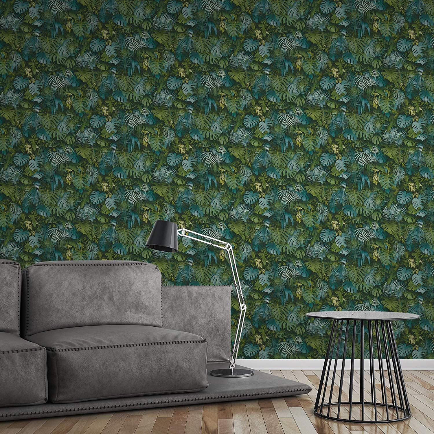 A.S Creation Tropical Palm Leaf Leaves Jungle Wallpaper Vinyl Botanical