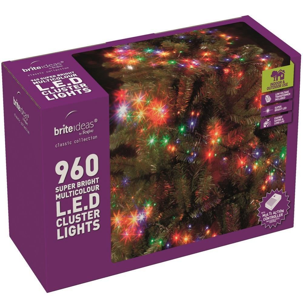 FESTIVE SUPER BRIGHT LED CLUSTER LIGHTS CHRISTMAS TREE LAMP XMAS