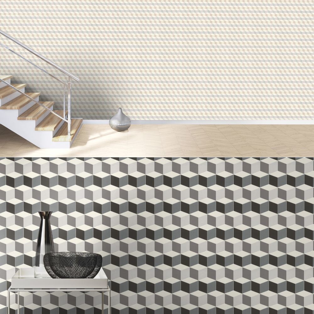 Scarica Gratis Images Rasch Uptown 3d Effet Non Tisse Carre Forme Geometrique Moderne le plus cool salutations