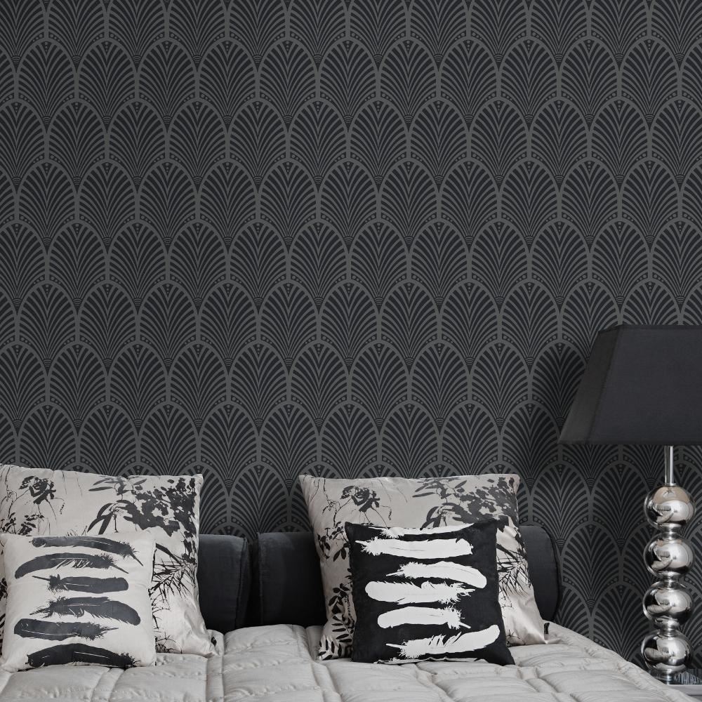 Holden Gatsby Arch Pattern Wallpaper Art Deco Retro Vintage Metallic