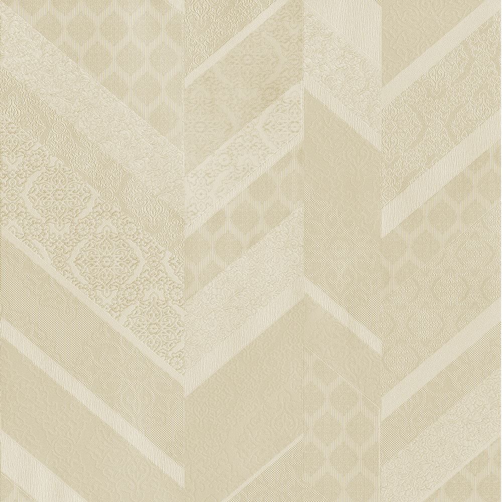 P/&S International Stripe Ornament Metallic Geometric Detail Wallpaper 02534-30