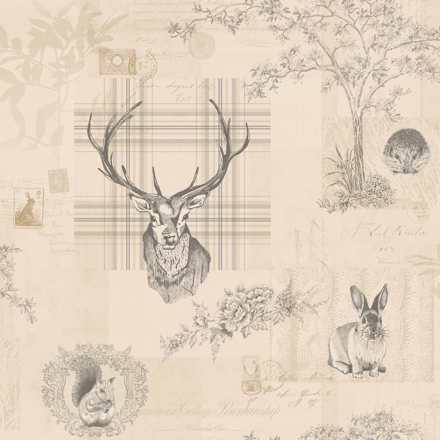 Jungle Forest Animal Wallpaper Leopard Deer Tiger Snake Leopard Zebra Skin Print - Picture 45 of 72