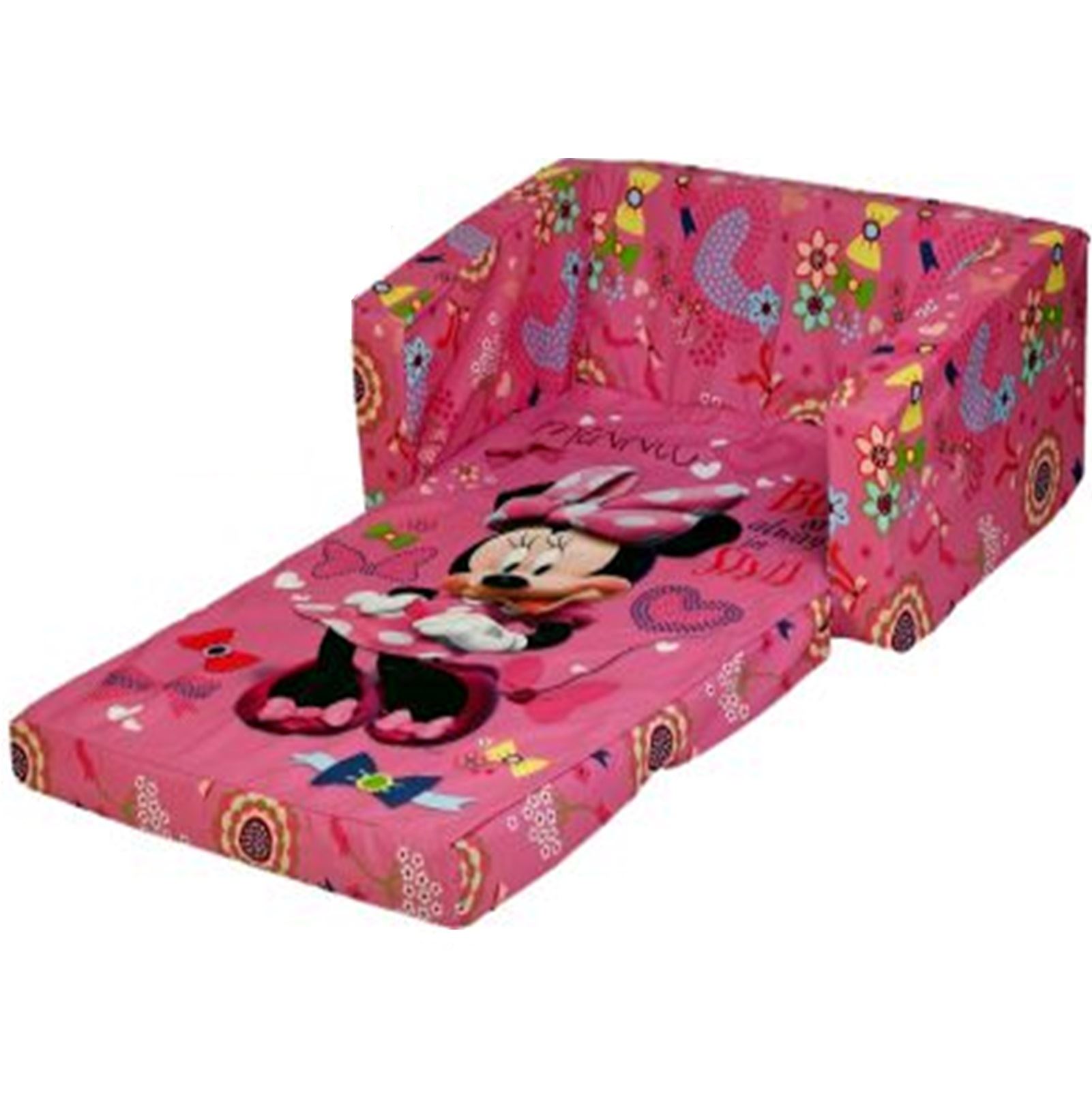 Disney Childrens Flip Out Double Foam Sofa Settee Kids Couch Lounger