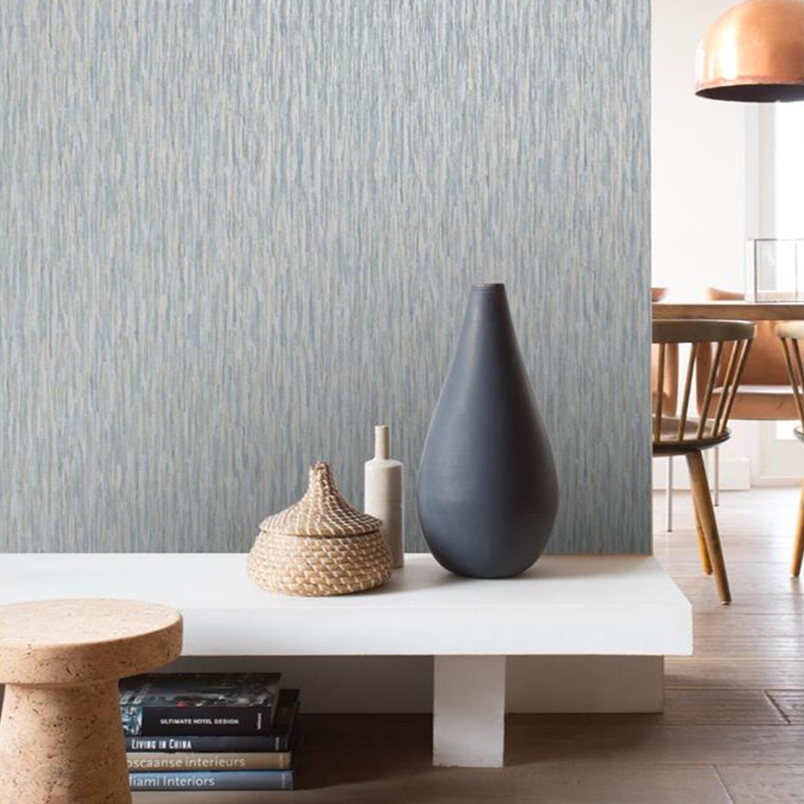 Rasch Plain Stripe Wallpaper Elegant Homes Rosalie Smooth Texture Effect Modern - Picture 3 of 10