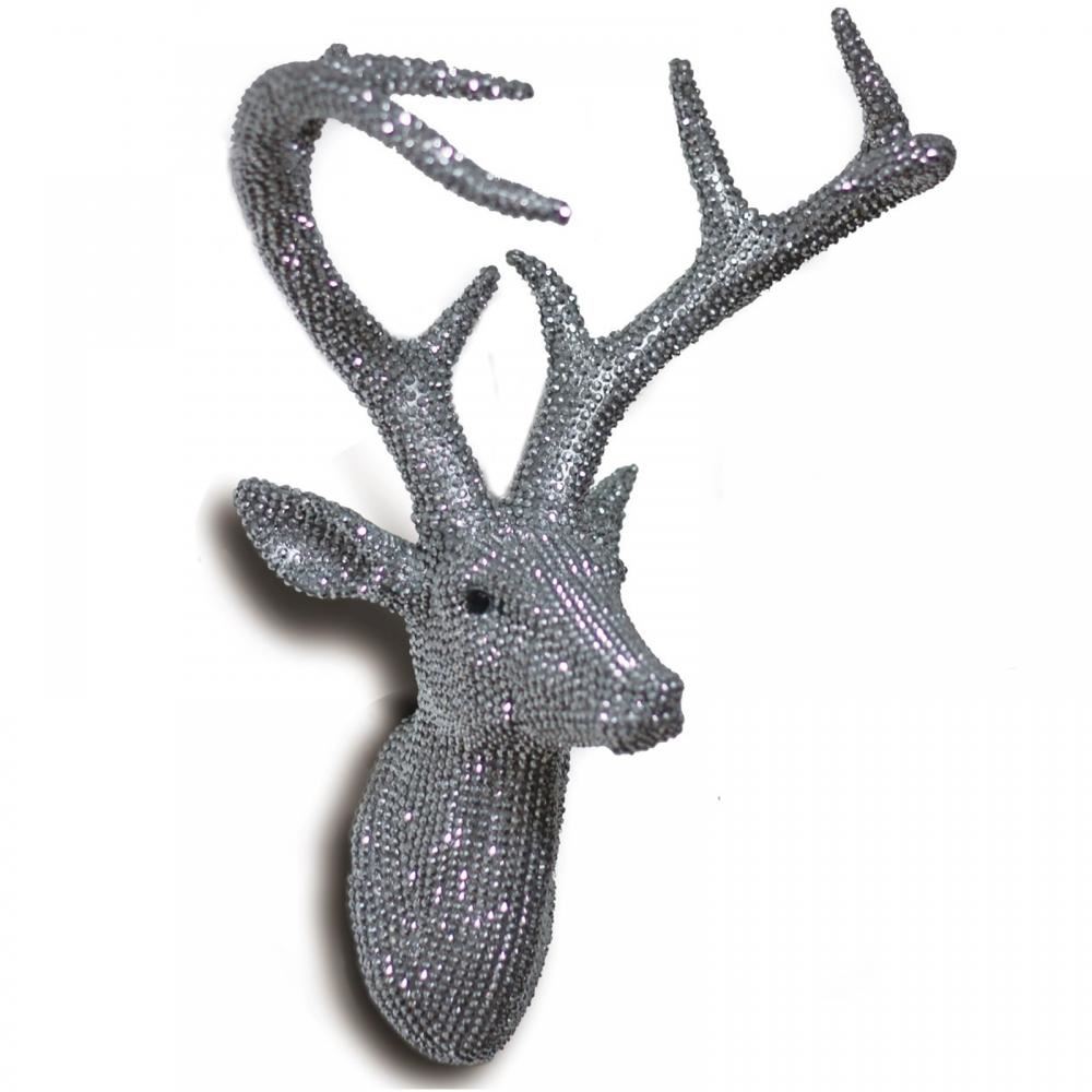 Diamante Diamond Wall Mounted Deer Stag Head Wall Art Hanging