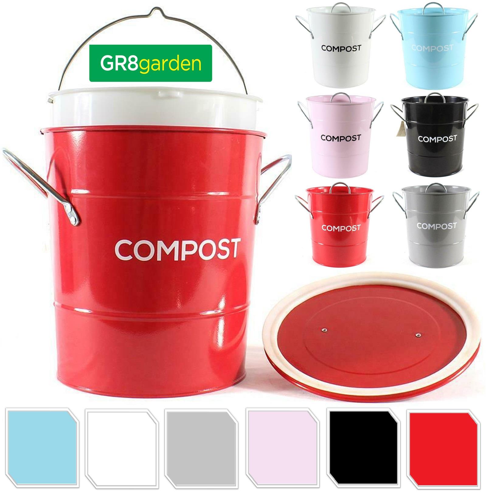 para Reciclaje de residuos de Alimentos The Caddy Company Cesta de Metal para compostaje de Cocina
