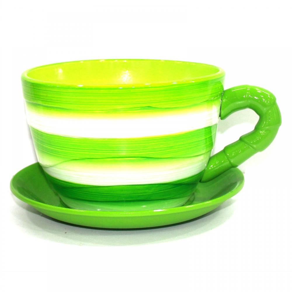 TERRACOTTA TEA CUP AND SAUCER SHAPED GARDEN PATIO FLOWER PLANTER PLANT POT TUB eBay