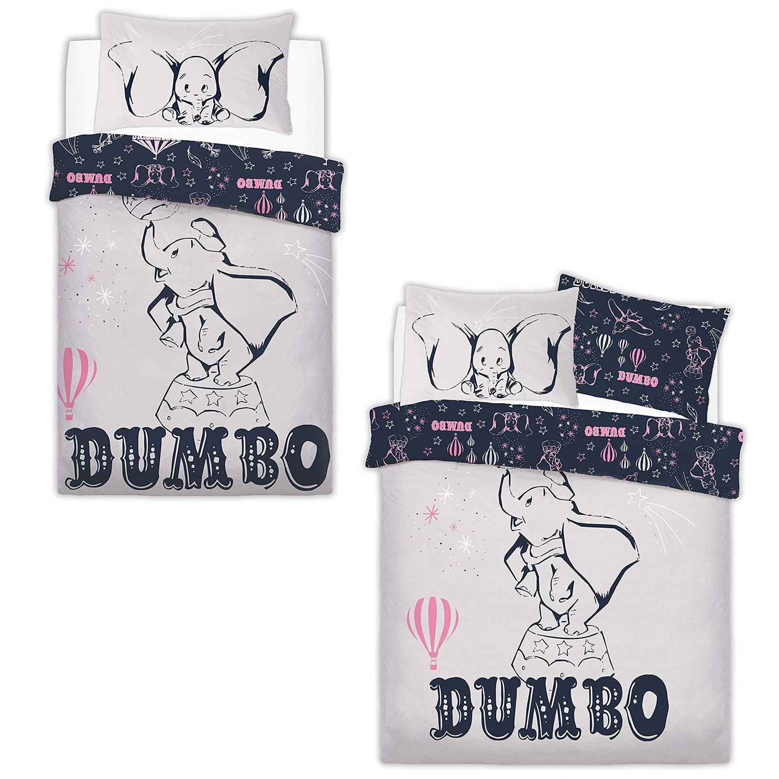 Disney Dumbo Presenting Kids Panel Double//Full Bed Duvet Quilt Cover Set