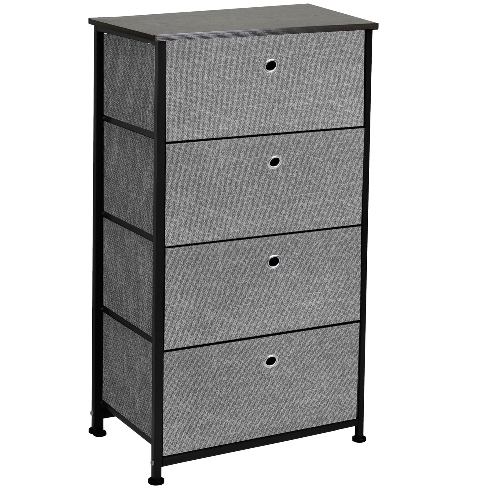 Home Kitchen Gr8 Home Wooden Metal Frame Black Grey 4 Tier