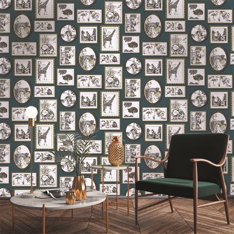 Jungle Forest Animal Wallpaper Leopard Deer Tiger Snake Leopard Zebra Skin Print - Picture 26 of 72